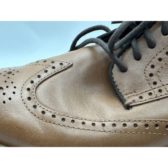 Cole Haan Men Go-To Wingtip Oxford Shoes Size 8M British Tan Leather main image 5